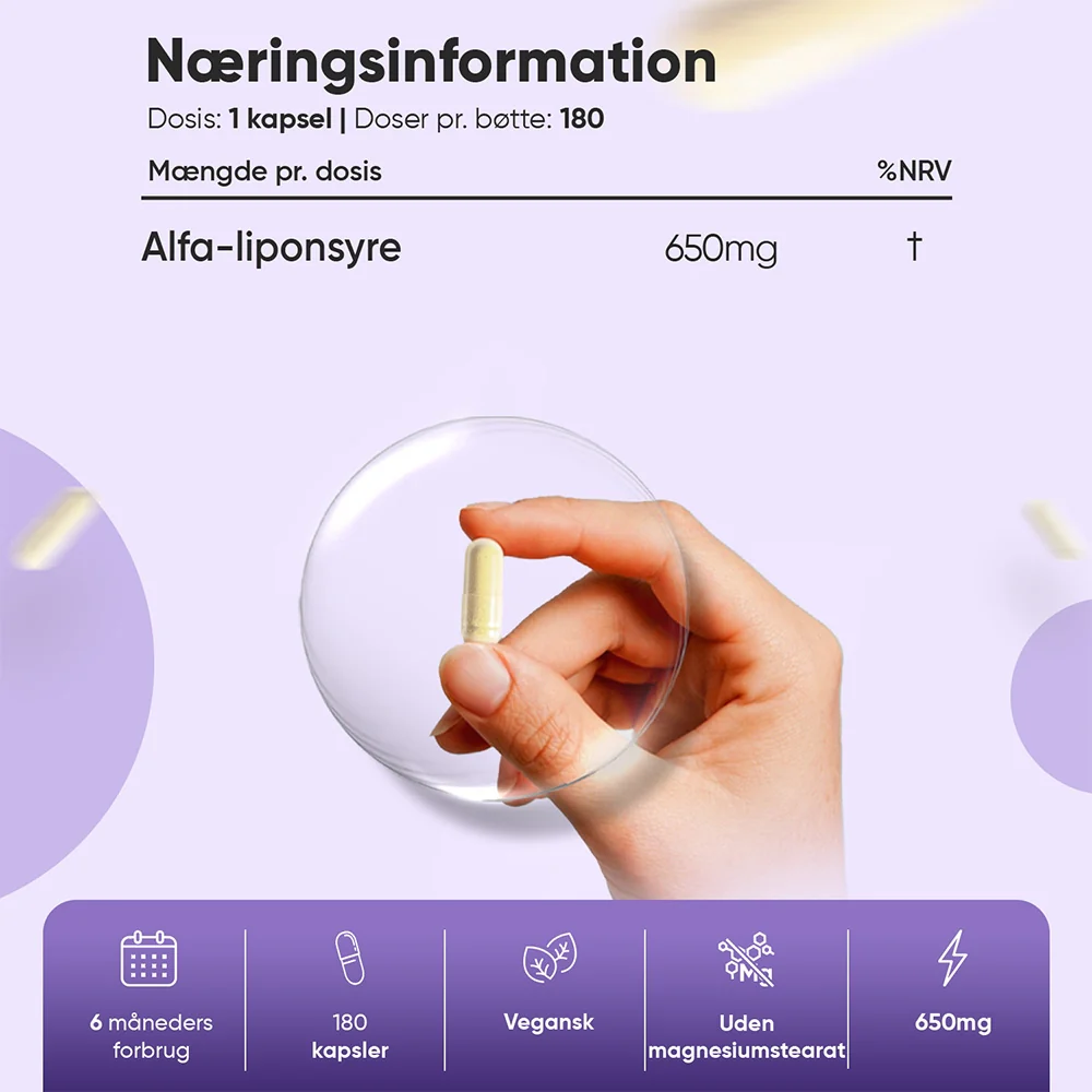 Alfa-liponsyre (ALA) 650mg - Image 3