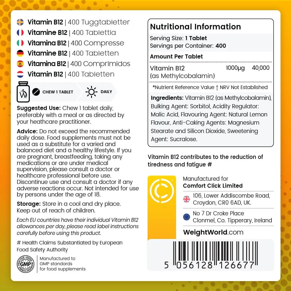 B12-Vitamin Tyggetabletter 1000 mcg - Image 6