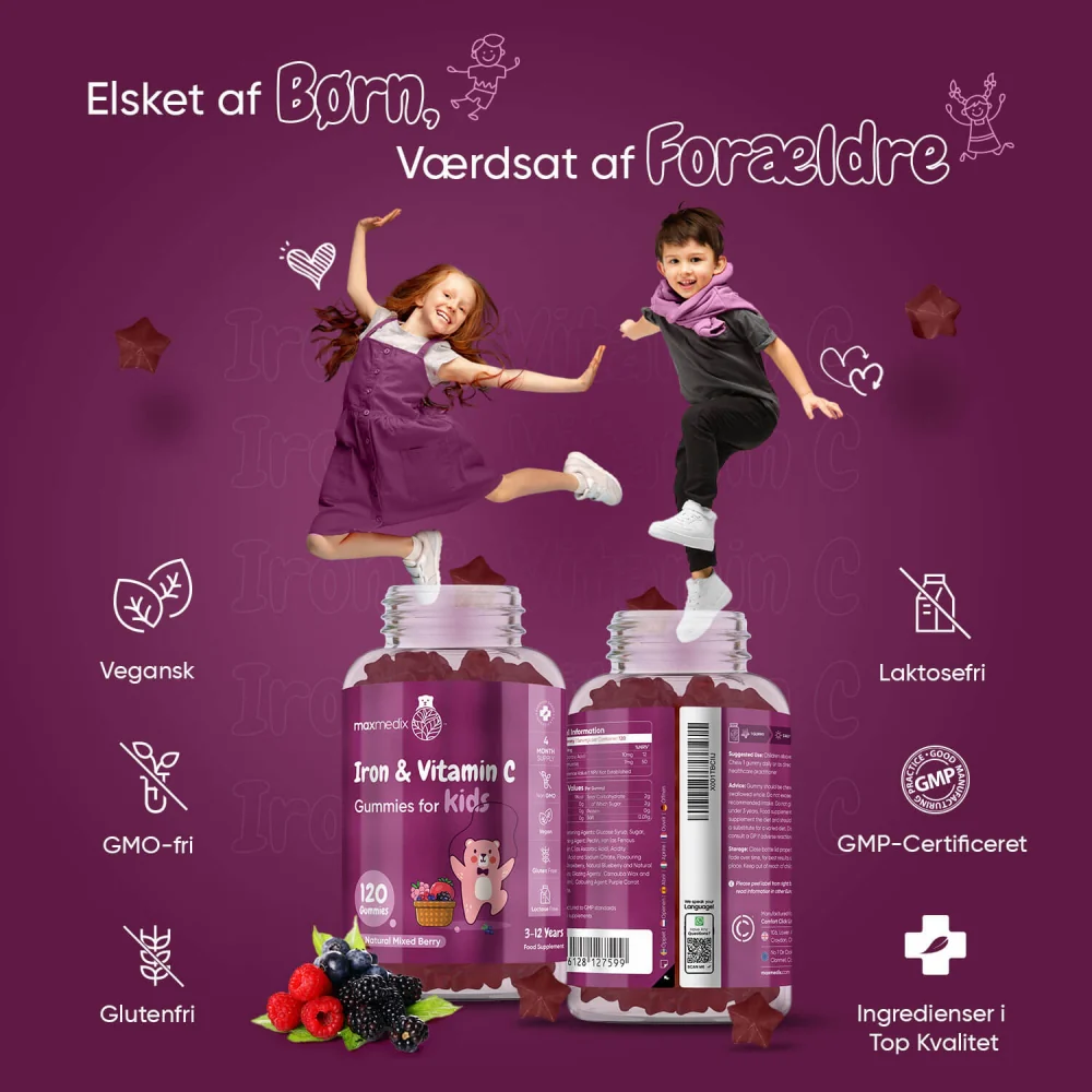Jern & C-vitamin Vingummier til børn - Image 5