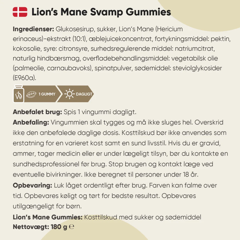 Lion's mane vingummier (2000mg) - Image 5
